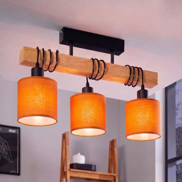Brilagi - Lustră aplicată NUBILA 3xE27/60W/230V pin/portocalie