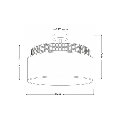 Brilagi - Lustră aplicată PADOVA, 1 x E27, 60 W, 230 V, Ø 40 cm, crem