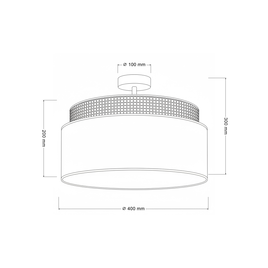 Brilagi - Lustră aplicată PADOVA, 1 x E27, 60 W, 230 V, Ø 40 cm, crem