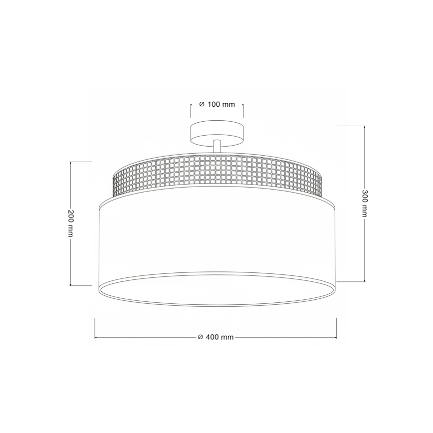 Brilagi - Lustră aplicată PADOVA 1xE27/60W/230V Ø 40 cm bej