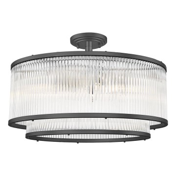 Brilagi - Lustră aplicată RAMOS 6xE14/60W/230V neagră