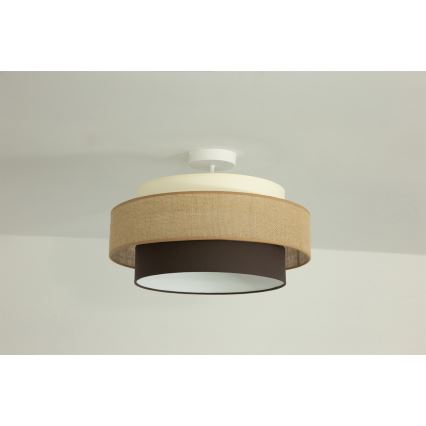 Brilagi - Lustră aplicată RESNA, 1xE27/60W/230V, Ø 40 cm, bej/negru