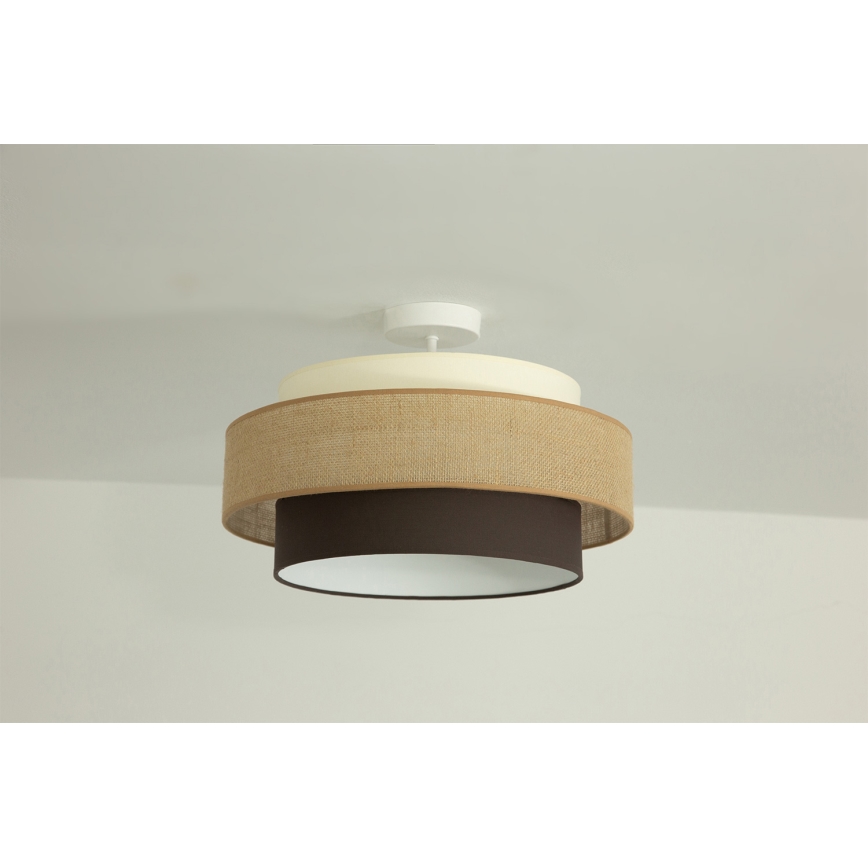 Brilagi - Lustră aplicată RESNA, 1xE27/60W/230V, Ø 40 cm, bej/negru