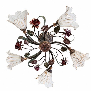 BRILAGI - lustră aplicată ROSE FLOWER 5xE14/40W/230V bronz/patină