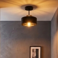 Brilagi - Lustră aplicată SPRING 1xE27/60W/230V negru/auriu