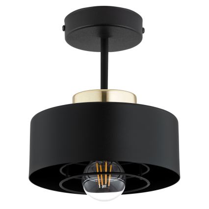 Brilagi - Lustră aplicată SPRING 1xE27/60W/230V negru/auriu