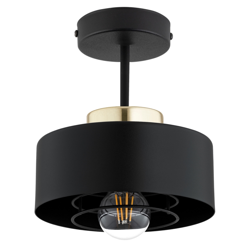 Brilagi - Lustră aplicată SPRING 1xE27/60W/230V negru/auriu