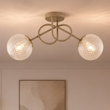 Brilagi - Lustră aplicată STELLA 2xE27/60W/230V bej/auriu