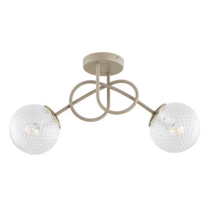 Brilagi - Lustră aplicată STELLA 2xE27/60W/230V bej/auriu