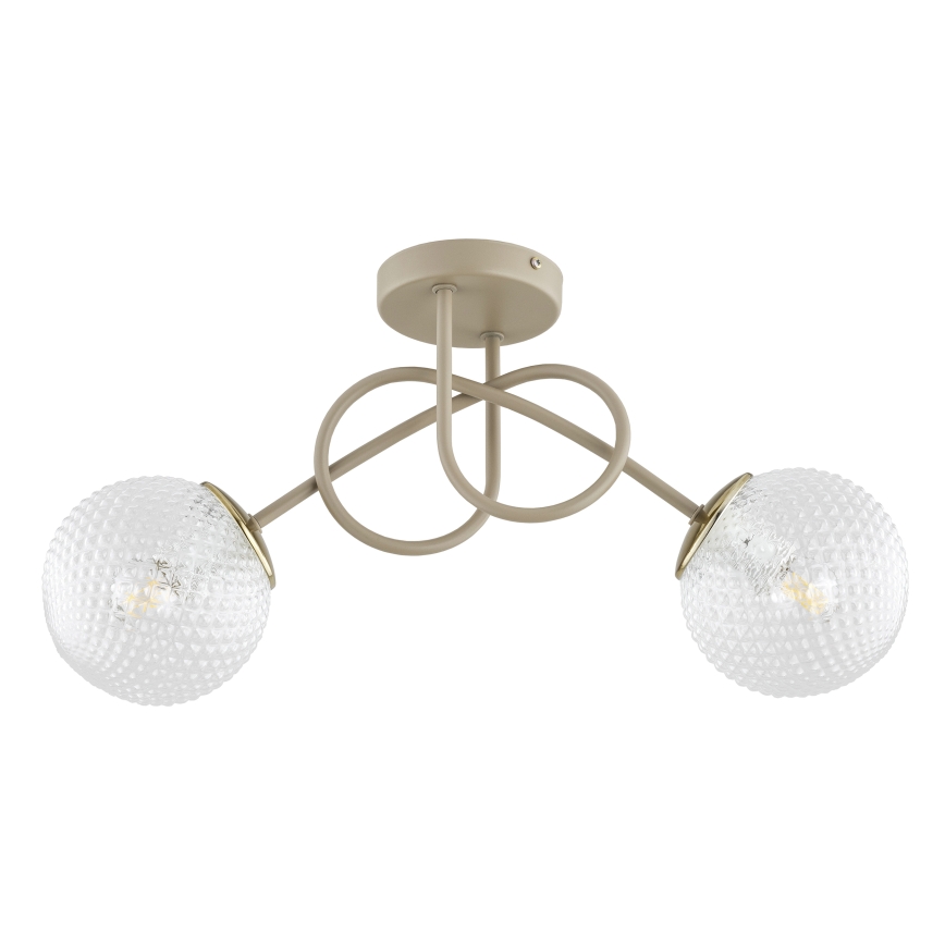 Brilagi - Lustră aplicată STELLA 2xE27/60W/230V bej/auriu
