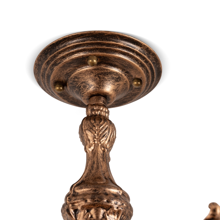 Brilagi - Lustră aplicată Tiffany SIENNA, 6x E27/60W/230V, Ø 60 cm