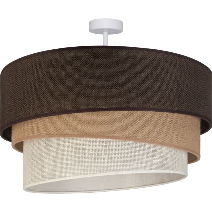 Brilagi - Lustră aplicată TRIO 3xE27/60W/230V Ø 60 cm maro/bej/alb