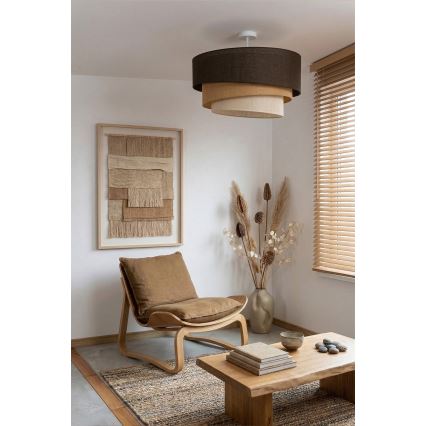 Brilagi - Lustră aplicată TRIO 3xE27/60W/230V Ø 60 cm maro/bej/alb