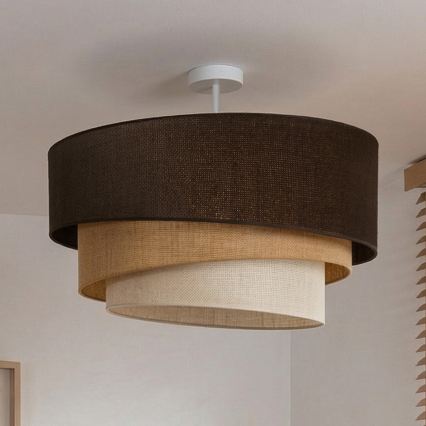 Brilagi - Lustră aplicată TRIO 3xE27/60W/230V Ø 60 cm maro/bej/alb