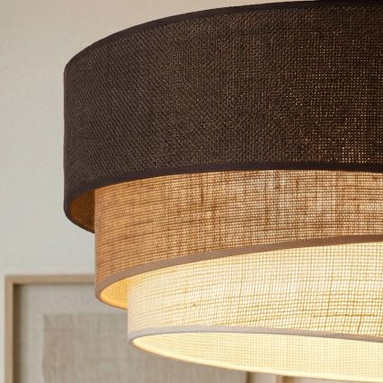 Brilagi - Lustră aplicată TRIO 3xE27/60W/230V Ø 60 cm maro/bej/alb