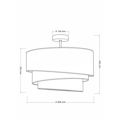 Brilagi - Lustră aplicată TRIO 3xE27/60W/230V Ø 60 cm maro/bej/alb