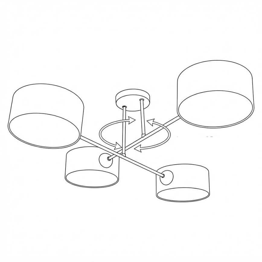 Brilagi - Lustră aplicată VIRGO 4xE14/40W/230V bej/auriu