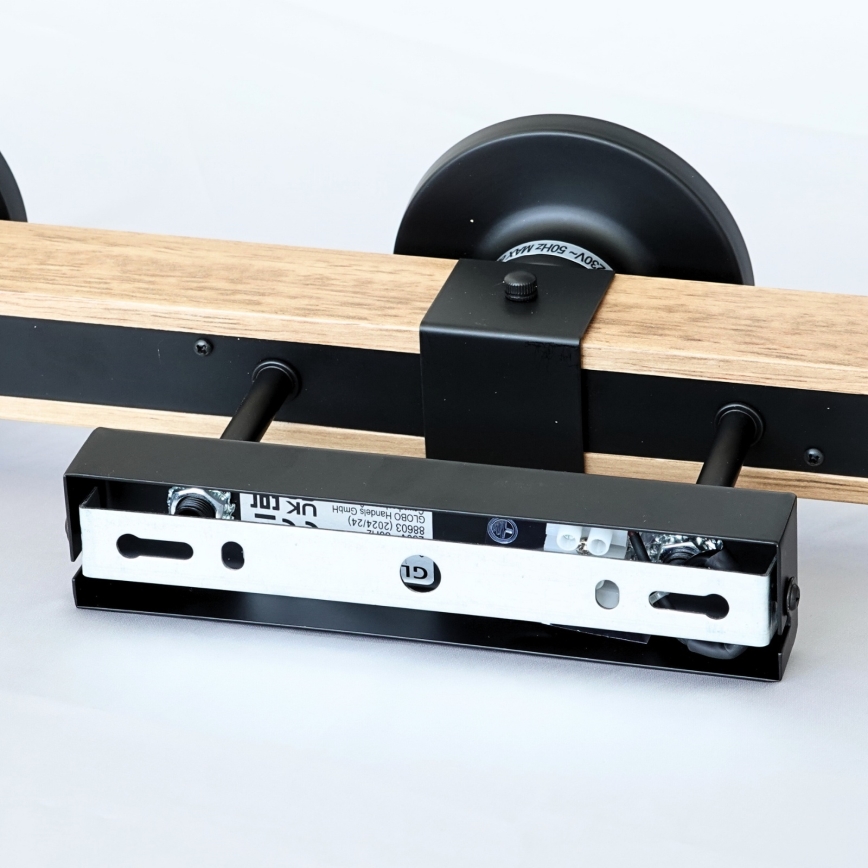 Brilagi - Lustră aplicată VISTA, 3x E27/60W/230V, finisaj stejar