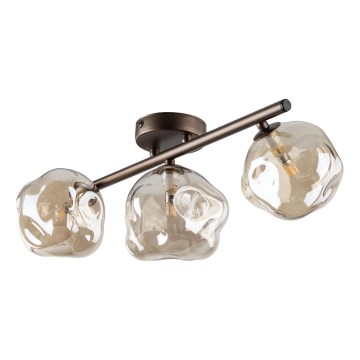 Brilagi - Lustră aplicată VULCANO 3xG9/8W/230V maro/bej fumuriu