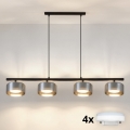 Brilagi - Lustră AURA LUX suspendată pe cablu 4xGX53/30W/230V negru/fumuriu