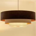 Brilagi - Lustră cu cablu LUNETA 3xE27/60W/230V Ø 80 cm maro/bej/crem