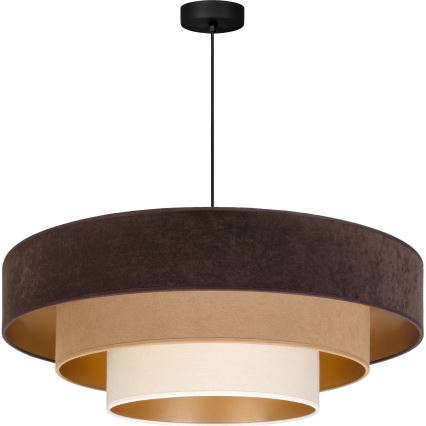 Brilagi - Lustră cu cablu LUNETA 3xE27/60W/230V Ø 80 cm maro/bej/crem