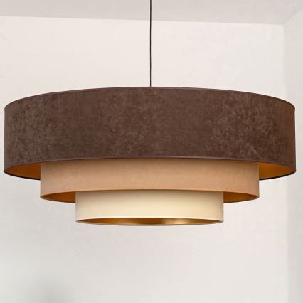 Brilagi - Lustră cu cablu LUNETA 3xE27/60W/230V Ø 80 cm maro/bej/crem