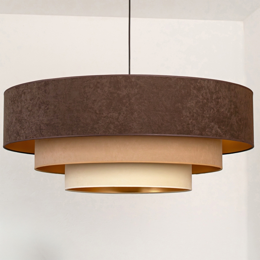 Brilagi - Lustră cu cablu LUNETA 3xE27/60W/230V Ø 80 cm maro/bej/crem
