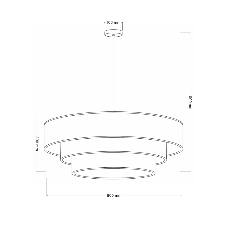 Brilagi - Lustră cu cablu LUNETA 3xE27/60W/230V Ø 80 cm maro/bej/crem