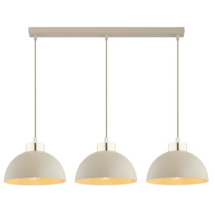 Brilagi - Lustră cu cablu MOON 3xE27/60W/230V bej/auriu