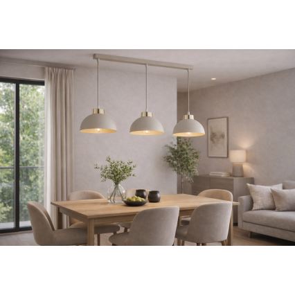 Brilagi - Lustră cu cablu MOON 3xE27/60W/230V bej/auriu