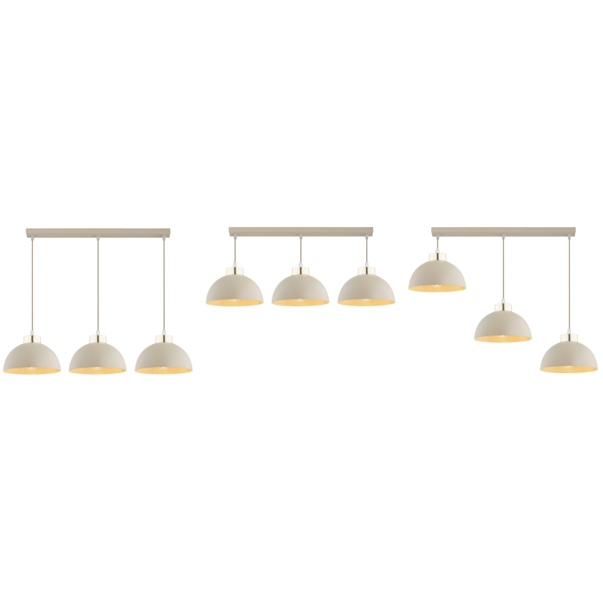 Brilagi - Lustră cu cablu MOON 3xE27/60W/230V bej/auriu