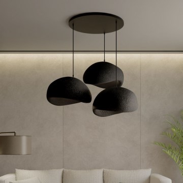 Brilagi - Lustră cu cablu WABI SABI 3xE27/40W/230V Ø 60 cm negru