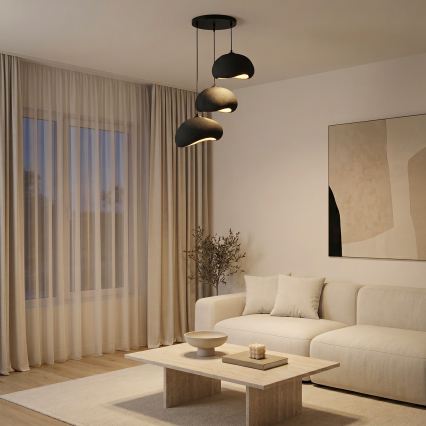 Brilagi - Lustră cu cablu WABI SABI 3xE27/40W/230V Ø 60 cm negru