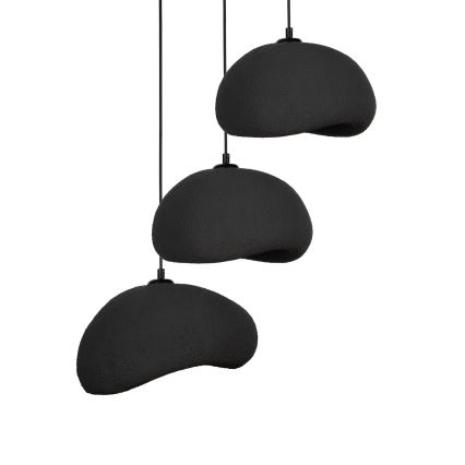 Brilagi - Lustră cu cablu WABI SABI 3xE27/40W/230V Ø 60 cm negru