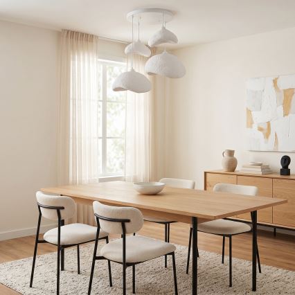 Brilagi - Lustră cu cablu WABI SABI 4xE27/40W/230V Ø 90 cm, albă