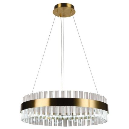 Brilagi - Lustră LED din cristal HALO, dimabilă, suspendată pe cablu, LED/40W/230V 3000-6500K, Ø 60 cm + telecomandă