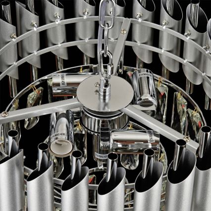 Brilagi - Lustră cu lanț ECLIPSE, 5xE14/10W/230V, diam. 38 cm, argintie