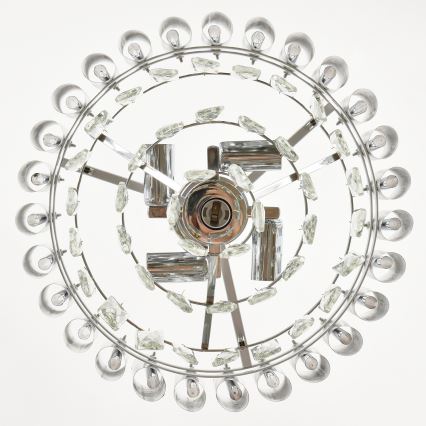 Brilagi - Lustră cu lanț ECLIPSE, 5xE14/10W/230V, diam. 38 cm, argintie