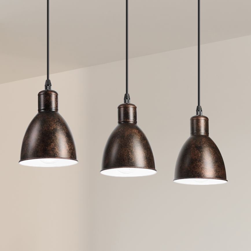 Brilagi - Lustra cu LED pe cablu RIDDY 3xE27/60W/230V cupru/patină