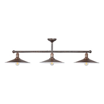 BRILAGI - Lustră cu tijă FORGE 3xE27/60W/230V cupru/patină