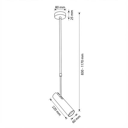 Brilagi - Lustră cu tijă SELE 1xGU10/30W/230V bej