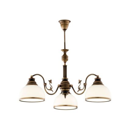 Brilagi - Lustra cu tijă TAURUS 3xE27/15W/230V Ø 70 cm bronz