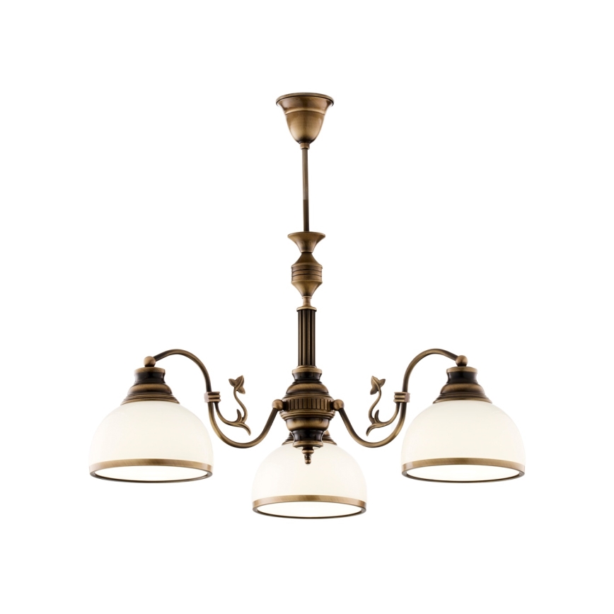 Brilagi - Lustra cu tijă TAURUS 3xE27/15W/230V Ø 70 cm bronz