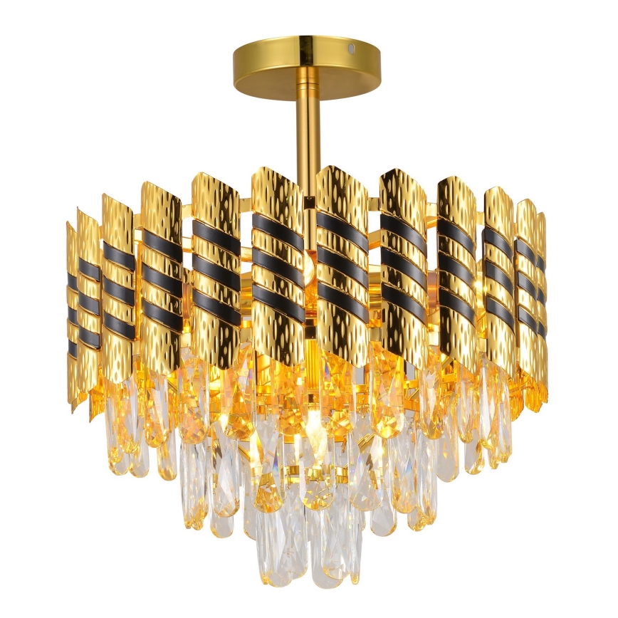 Brilagi - Lustră de tavan aplicată CRISTAL 5xE14/40W/230V Ø 38 cm