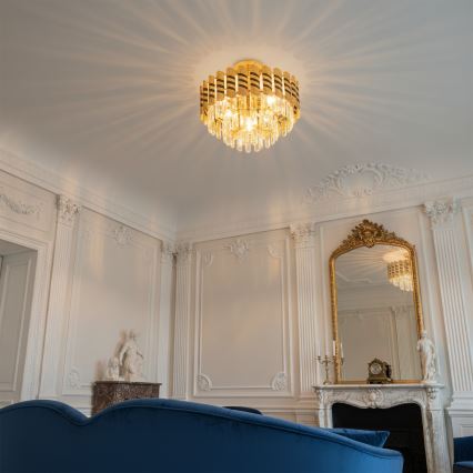 Brilagi - Lustră de tavan aplicată CRISTAL 5xE14/40W/230V Ø 38 cm