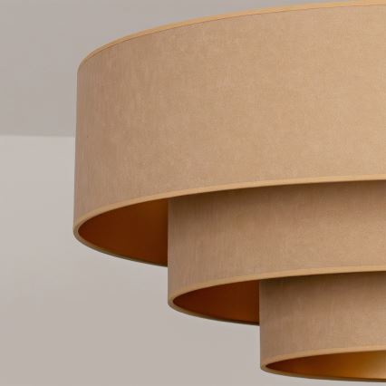 Brilagi - Lustră de tavan aplicată LUNETA 3xE27/60W/230V Ø 80 cm bej/auriu