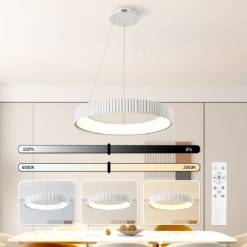 BRILAGI - Lustră dimabilă suspendată pe cablu FALCON MODERN LED/54W/230V 3000-6000K Ø 60 cm albă + telecomandă