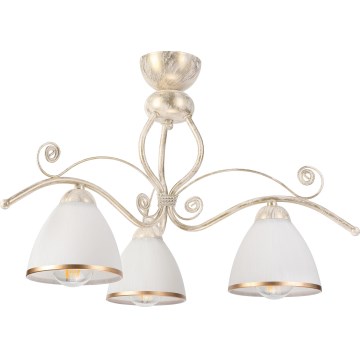 Brilagi - Lustră LED aplicată ANTICO 3xE27/60W/230V 3000K patină albă