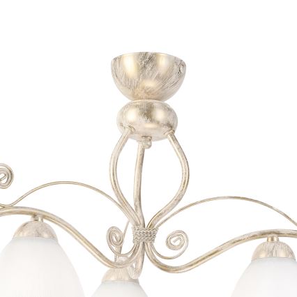 Brilagi - Lustră LED aplicată ANTICO 3xE27/60W/230V 3000K patină albă
